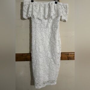 Windsor White Off-The-Shoulder Dress